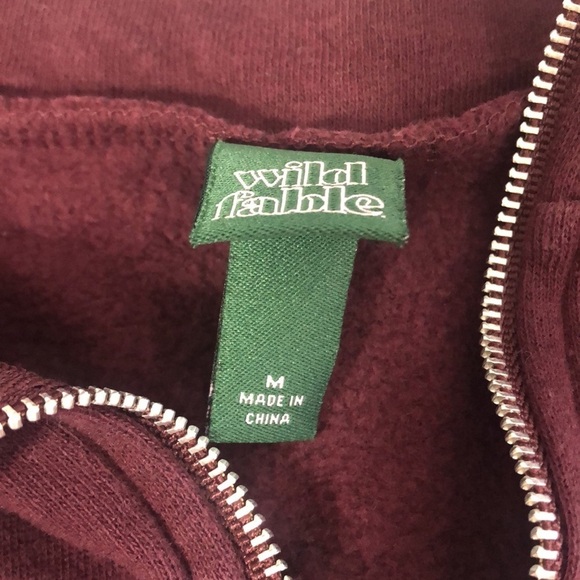 Wild Fable Crop Pullover 1/2 Zipper Sweatshirt Medium - Picture 3 of 10